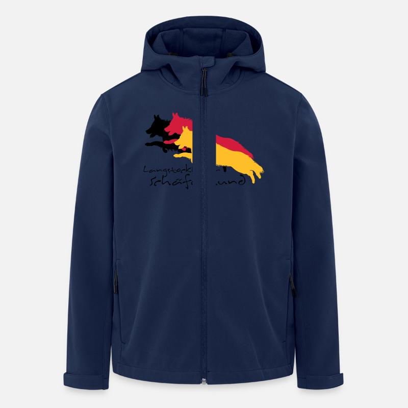 langstockhaar schäferhund - Recycelte Männer Softshell-Jacke von Stanley/Stella - Navy