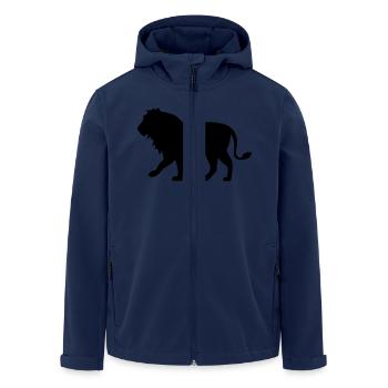 Shadow Lion - 1 color vector - Men’s Recycled Softshell Jacket by Stanley/Stella - navy - Front - AI Model Male 185 light (185cm)