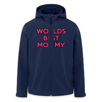 Worlds best mommy - Men’s Recycled Softshell Jacket by Stanley/Stella - navy - Front - AI Model Male 185 light (185cm)