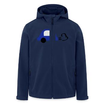 blue_car - Men’s Recycled Softshell Jacket by Stanley/Stella - navy - Front - AI Model Male 185 light (185cm)