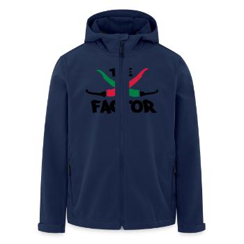 The chilli factor - Men’s Recycled Softshell Jacket by Stanley/Stella - navy - Front - AI Model Male 185 light (185cm)