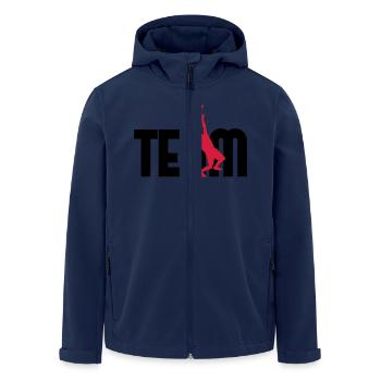 Team Tennis - Men’s Recycled Softshell Jacket by Stanley/Stella - navy - Front - AI Model Male 185 light (185cm)