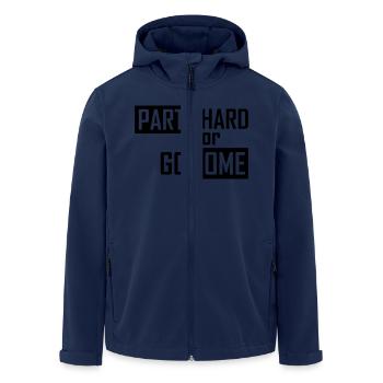 party hard or go home - Men’s Recycled Softshell Jacket by Stanley/Stella - navy - Front - AI Model Male 185 light (185cm)