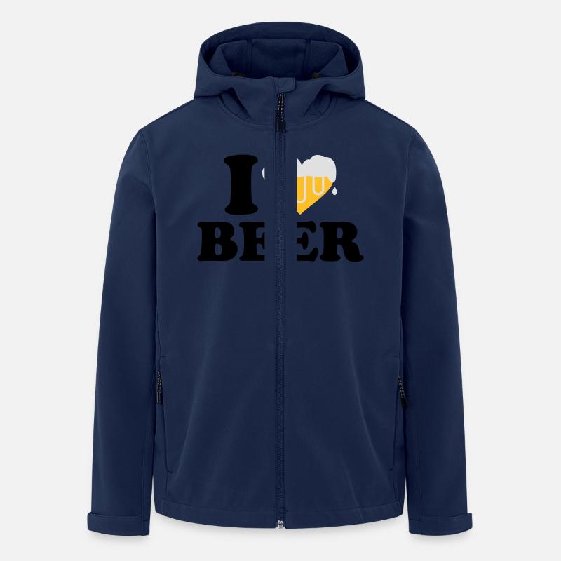I love Beer - Recycelte Männer Softshell-Jacke von Stanley/Stella - Navy