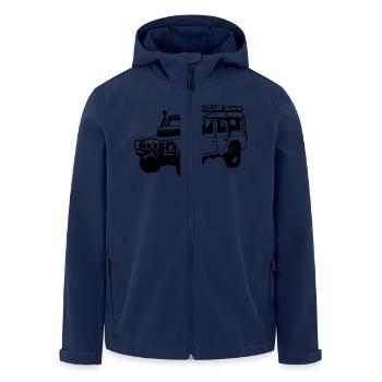Land Rover Defender, Jeep, SUV - Men’s Recycled Softshell Jacket by Stanley/Stella - navy - Front - AI Model Male 185 light (185cm)