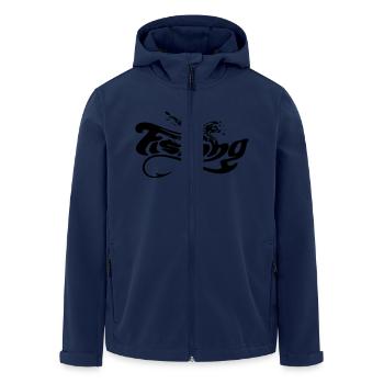 sz2_fishing - Recycelte Männer Softshell-Jacke von Stanley/Stella - Navy - Vorne - AI Model Male 185 light (185cm)