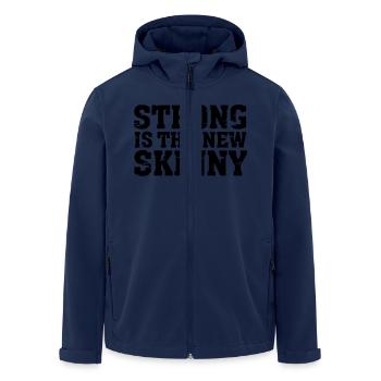 Strong Is The New Skinny - Workout Gym Training - Men’s Recycled Softshell Jacket by Stanley/Stella - navy - Front - AI Model Male 185 light (185cm)
