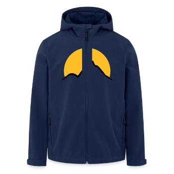Schöne Berge Sonne - Recycelte Männer Softshell-Jacke von Stanley/Stella - Navy - Vorne - AI Model Male 185 light (185cm)