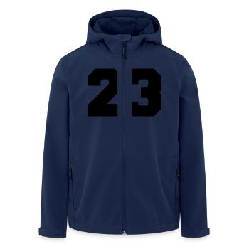 23 - Recycelte Männer Softshell-Jacke von Stanley/Stella - Navy - Vorne - AI Model Male 185 light (185cm)