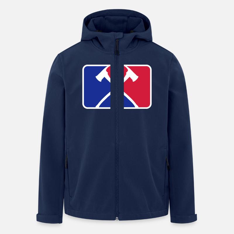 2 Feuerwehr Äxte Feuerwehr Sport Logo - Recycelte Männer Softshell-Jacke von Stanley/Stella - Navy