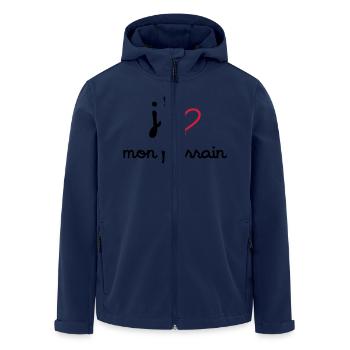 J'aime mon parrain - Veste softshell homme en polyester recyclé Stanley/Stella - marine - Devant - AI Model Male 185 light (185cm)