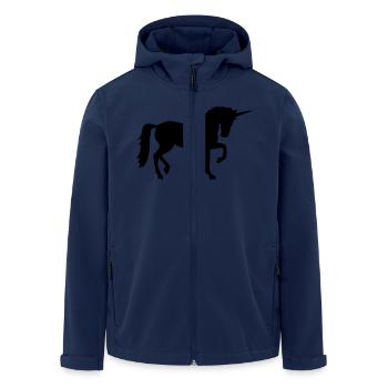 Einhorn - Recycelte Männer Softshell-Jacke von Stanley/Stella - Navy - Vorne - AI Model Male 185 light (185cm)