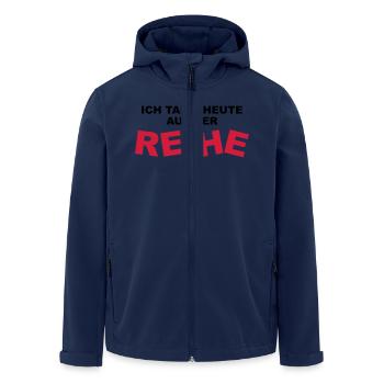 Ich tanz' heute aus der Reihe - Recycelte Männer Softshell-Jacke von Stanley/Stella - Navy - Vorne - AI Model Male 185 light (185cm)