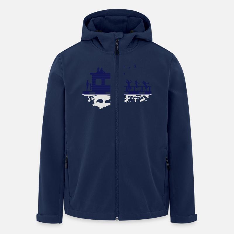 Hausboot Spiegelung - Recycelte Männer Softshell-Jacke von Stanley/Stella - Navy