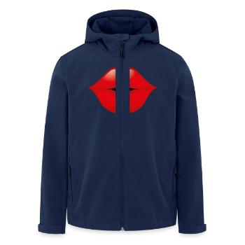 Smiley Lips - Recycelte Männer Softshell-Jacke von Stanley/Stella - Navy - Vorne - AI Model Male 185 light (185cm)