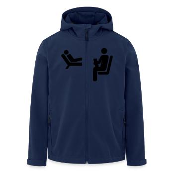 Psychologist - Men’s Recycled Softshell Jacket by Stanley/Stella - navy - Front - AI Model Male 185 light (185cm)