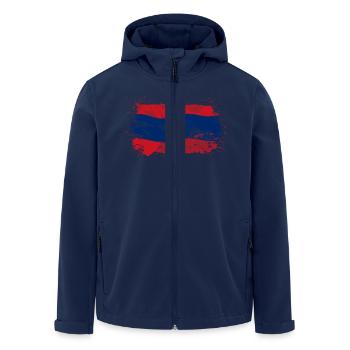 Laos Flag - Recycelte Männer Softshell-Jacke von Stanley/Stella - Navy - Vorne - AI Model Male 185 light (185cm)