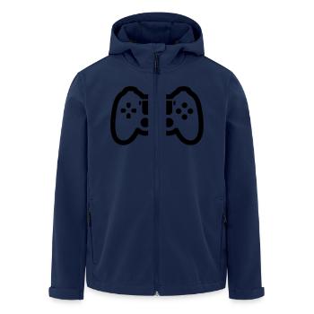 gamer - Men’s Recycled Softshell Jacket by Stanley/Stella - navy - Front - AI Model Male 185 light (185cm)