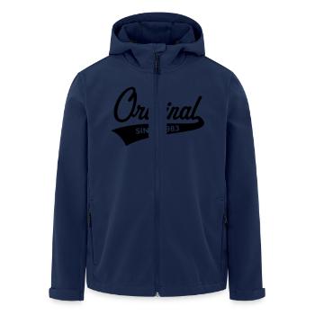 Original Since 1983 (Year Of Birth, Birthday, 1C) - Men’s Recycled Softshell Jacket by Stanley/Stella - navy - Front - AI Model Male 185 light (185cm)