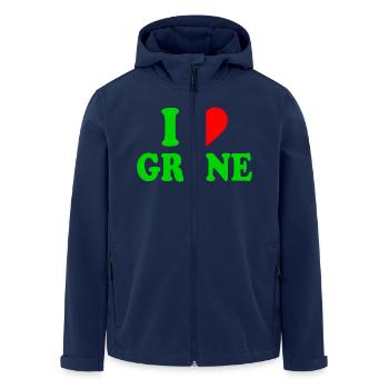 j'adore les verts - Veste softshell homme en polyester recyclé Stanley/Stella - marine - Devant - AI Model Male 185 light (185cm)