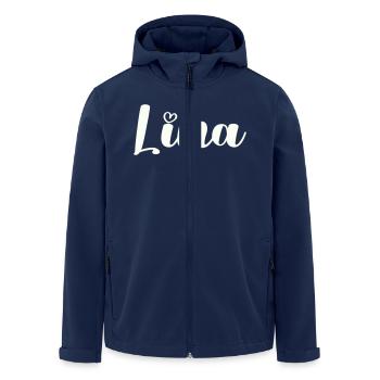 lina name - Recycelte Männer Softshell-Jacke von Stanley/Stella - Navy - Vorne - AI Model Male 185 light (185cm)