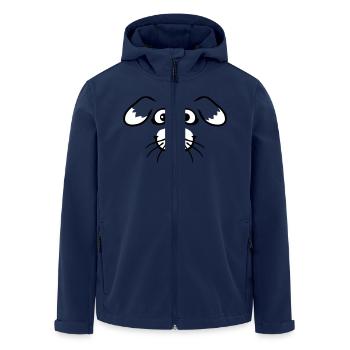 Hund Gesicht Kleines Glückliches Haustier Kopf Süß - Recycelte Männer Softshell-Jacke von Stanley/Stella - Navy - Vorne - AI Model Male 185 light (185cm)