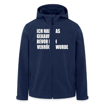 I bought this before Elon went crazy - Men’s Recycled Softshell Jacket by Stanley/Stella - navy - Front - AI Model Male 185 light (185cm)