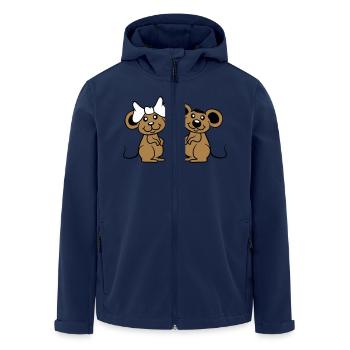 2 Mice Couple Two In Love Valentine's Day Wife Man - Men’s Recycled Softshell Jacket by Stanley/Stella - navy - Front - AI Model Male 185 light (185cm)