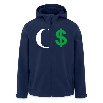 Lettre c dollar - Veste softshell homme en polyester recyclé Stanley/Stella - marine - Devant - AI Model Male 185 light (185cm)