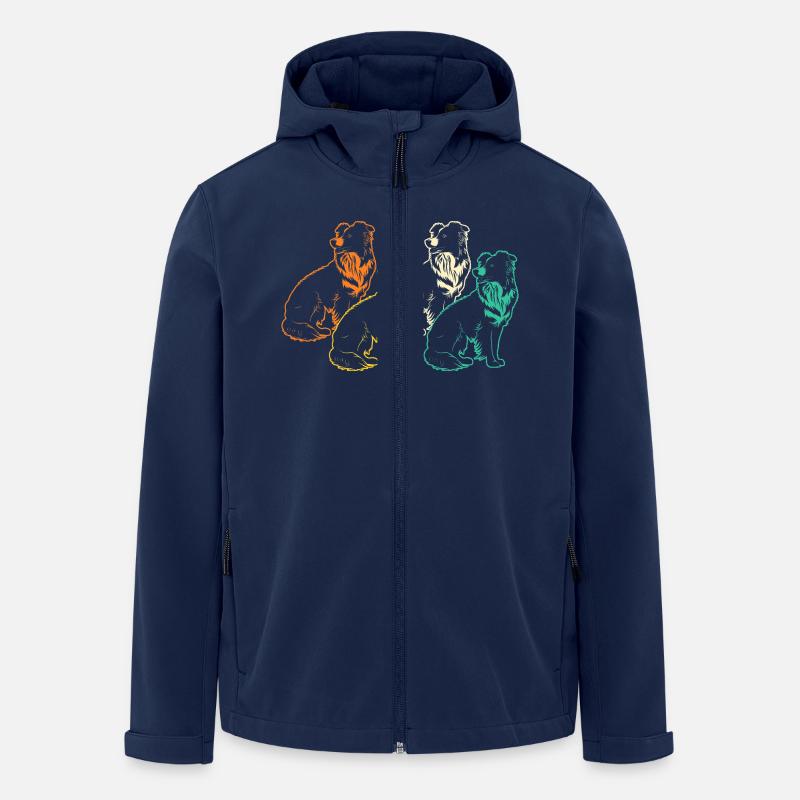 Border Collie - Recycelte Männer Softshell-Jacke von Stanley/Stella - Navy