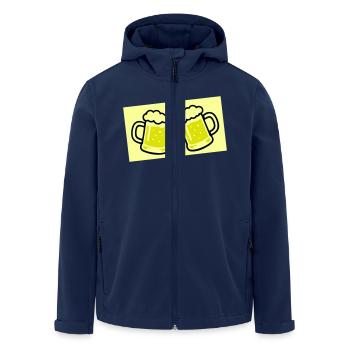 Bierglas Bier Symbol - Recycelte Männer Softshell-Jacke von Stanley/Stella - Navy - Vorne - AI Model Male 185 light (185cm)