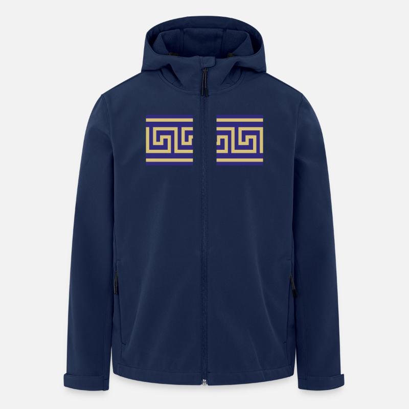 Mäander - Recycelte Männer Softshell-Jacke von Stanley/Stella - Navy