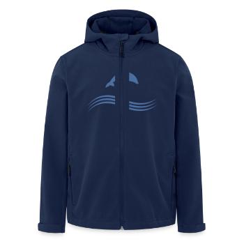 wasserball_delphin_ball - Men’s Recycled Softshell Jacket by Stanley/Stella - navy - Front - AI Model Male 185 light (185cm)