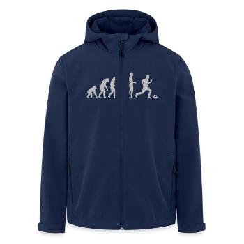 evolution_fussball_weiss - Recycelte Männer Softshell-Jacke von Stanley/Stella - Navy - Vorne - AI Model Male 185 light (185cm)