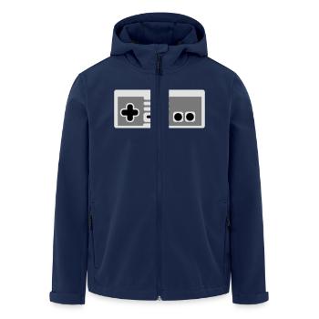 Controller - Men’s Recycled Softshell Jacket by Stanley/Stella - navy - Front - AI Model Male 185 light (185cm)