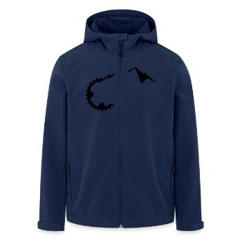 Kettenrad Mountains - Recycelte Männer Softshell-Jacke von Stanley/Stella - Navy - Vorne - AI Model Male 185 light (185cm)