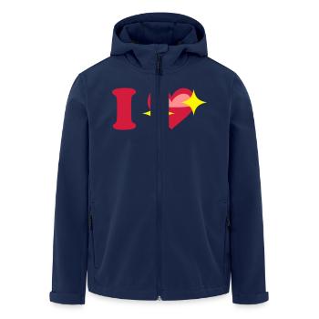 I love - Recycelte Männer Softshell-Jacke von Stanley/Stella - Navy - Vorne - AI Model Male 185 light (185cm)