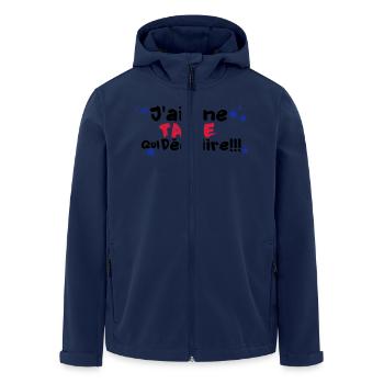 mA TATIE déchire - Veste softshell homme en polyester recyclé Stanley/Stella - marine - Devant - AI Model Male 185 light (185cm)