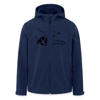 Hund in Hand - Recycelte Männer Softshell-Jacke von Stanley/Stella - Navy - Vorne - AI Model Male 185 light (185cm)