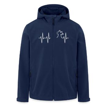 Sewing Heartbeat | Sewing Machine DIY | Creative - Men’s Recycled Softshell Jacket by Stanley/Stella - navy - Front - AI Model Male 185 light (185cm)