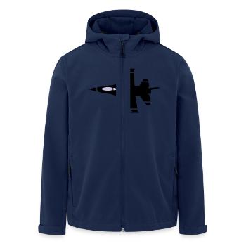 jet flying - Men’s Recycled Softshell Jacket by Stanley/Stella - navy - Front - AI Model Male 185 light (185cm)