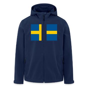 Sweden 1 Euro - Men’s Recycled Softshell Jacket by Stanley/Stella - navy - Front - AI Model Male 185 light (185cm)
