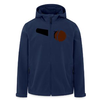 microphone - Men’s Recycled Softshell Jacket by Stanley/Stella - navy - Front - AI Model Male 185 light (185cm)