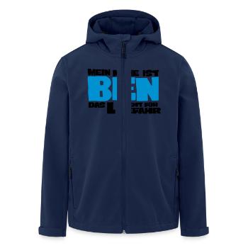 ben - Men’s Recycled Softshell Jacket by Stanley/Stella - navy - Front - AI Model Male 185 light (185cm)