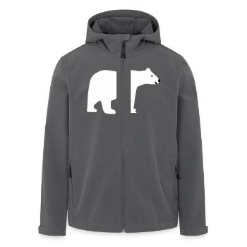 Eisbär - Recycelte Männer Softshell-Jacke von Stanley/Stella - Anthrazit - Vorne - AI Model Male 185 light (185cm)