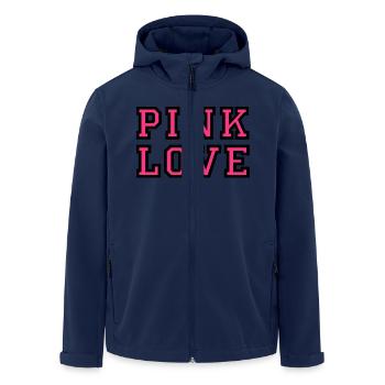Pink Love 2 - Recycelte Männer Softshell-Jacke von Stanley/Stella - Navy - Vorne - AI Model Male 185 light (185cm)