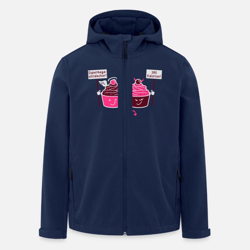 Cupcake - Muffin - Tart - Angels - Devil - 3C - Men’s Recycled Softshell Jacket by Stanley/Stella - navy