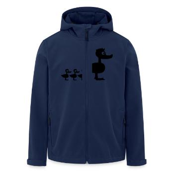 Duck Family - Men’s Recycled Softshell Jacket by Stanley/Stella - navy - Front - AI Model Male 185 light (185cm)