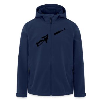 Scharfschütze Sniper Gewehr - Recycelte Männer Softshell-Jacke von Stanley/Stella - Navy - Vorne - AI Model Male 185 light (185cm)