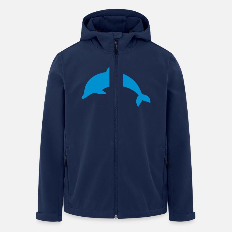 Delfin - Recycelte Männer Softshell-Jacke von Stanley/Stella - Navy